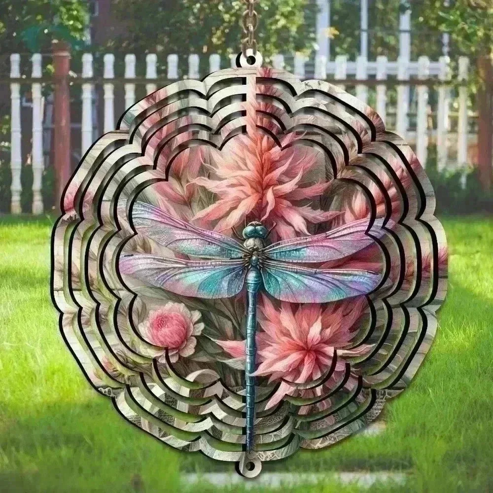 8 inch dragonflies indoor /outside wind spinner